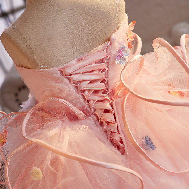 Pink Girls Dress Children's Prom Dress Flower Girl Wedding Dress