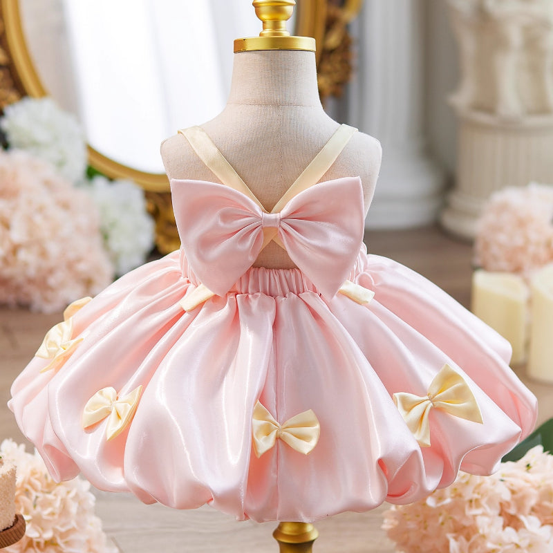 Girls Cute Birthday Dress Baby Pink Dress Girls Party Princess Dress