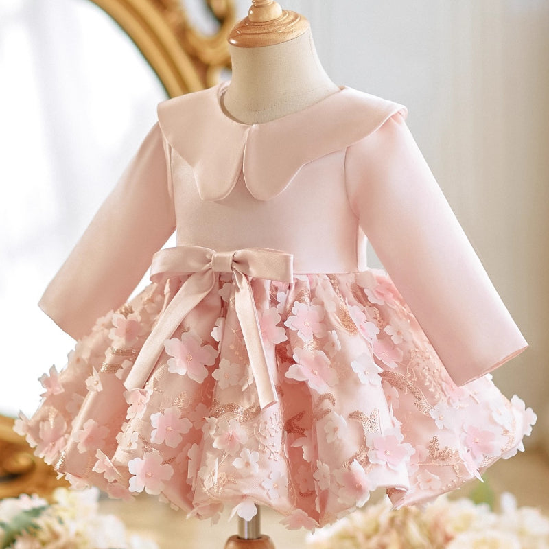 Girls Formal Dress Girl Birthday Flower Princess Dress Girl Pink Dress