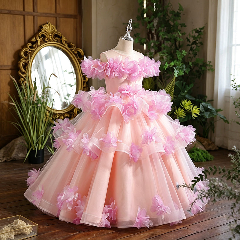 childs prom dress Toddler Ball Gowns Toddler Dresses Flower Girl Wedding Dresses Striped Dress along with clean lines Optional Straps Größe:Größe 14