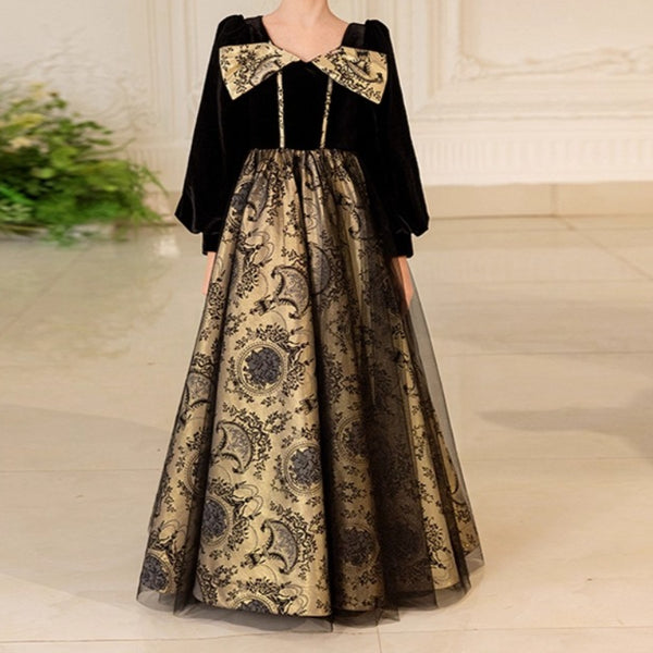 Girls' Ball Gowns Girls' Birthday Velvet Dresses Girls' Pageant Dresses