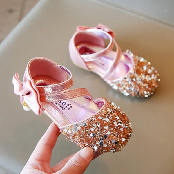 New Girls' Sequined Princess Shoes