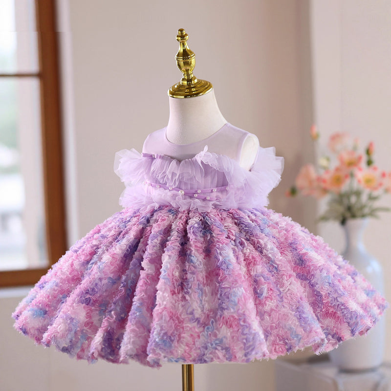 Girls Birthday Purple Dress Flower Girl Princess Dress Girls Party Dress
