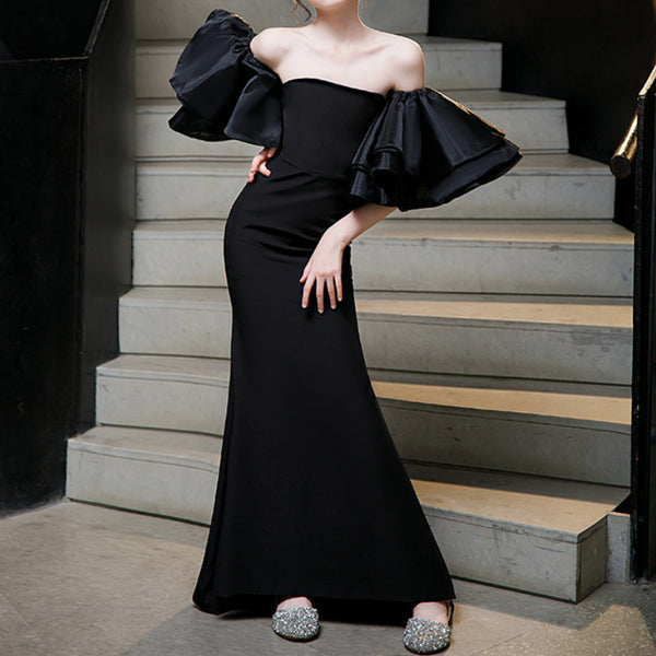 Children's Prom Dresses Girls Black Dress Children's Birthday Dress