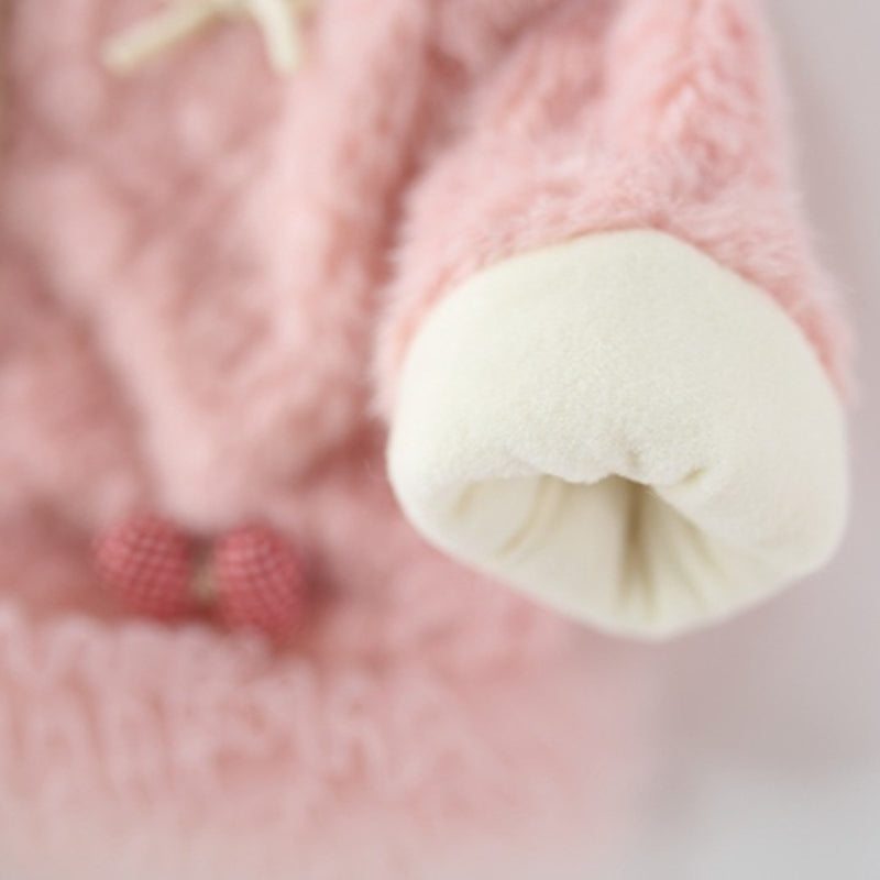 Girls' Winter Mesh Patchwork Warm Coat