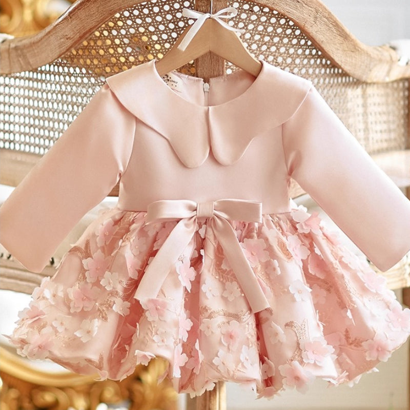 Girls Formal Dress Girl Birthday Flower Princess Dress Girl Pink Dress