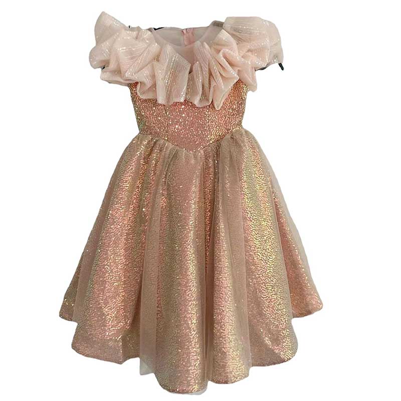 Flower Girl Dress Children Birthday Party Stage Pageant Dress Sequin Dress