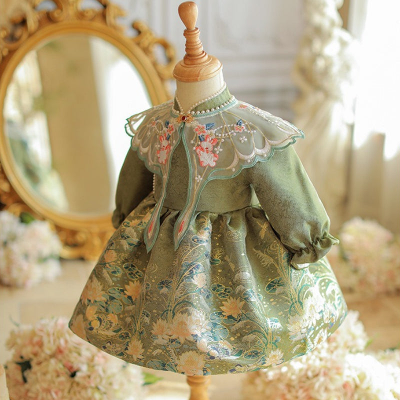 Cute Toddler Communion Dress Baby Girl Birthday Dress Girl Party Dress