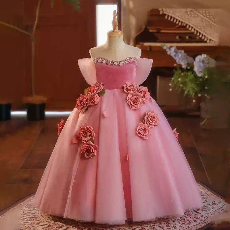tween dresses formal Short Flower Girl Dress Abriella features 2 options for dress lengths as well teenager pink dress Katie J