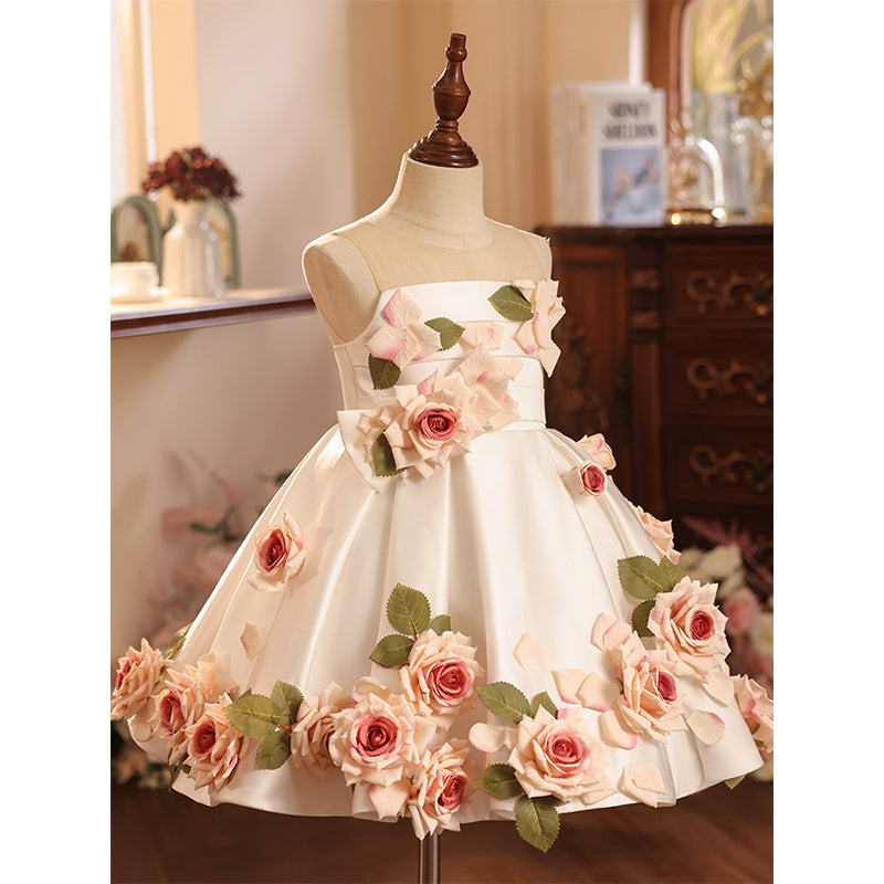 Flower Girl Dress Toddler Birthday Party Dress Summer Flower Puffy Girl Formal Dresses