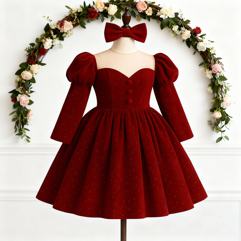 Toddler Christmas Dress  New Year Dress Toddler Beauty Pageant Princess