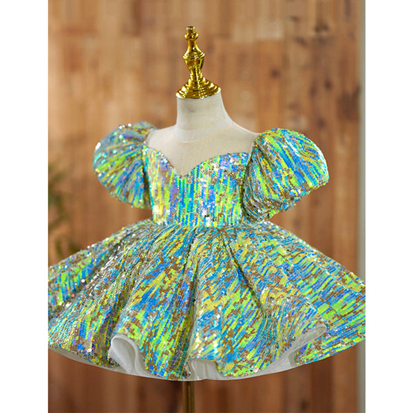 Cute Baby Girl Beauty Pageant Dress Toddler Birthday Party Princess Dress