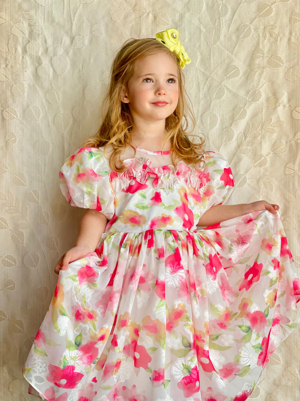 Baby Girl Puffy Flower Birthday Party Princess Dress