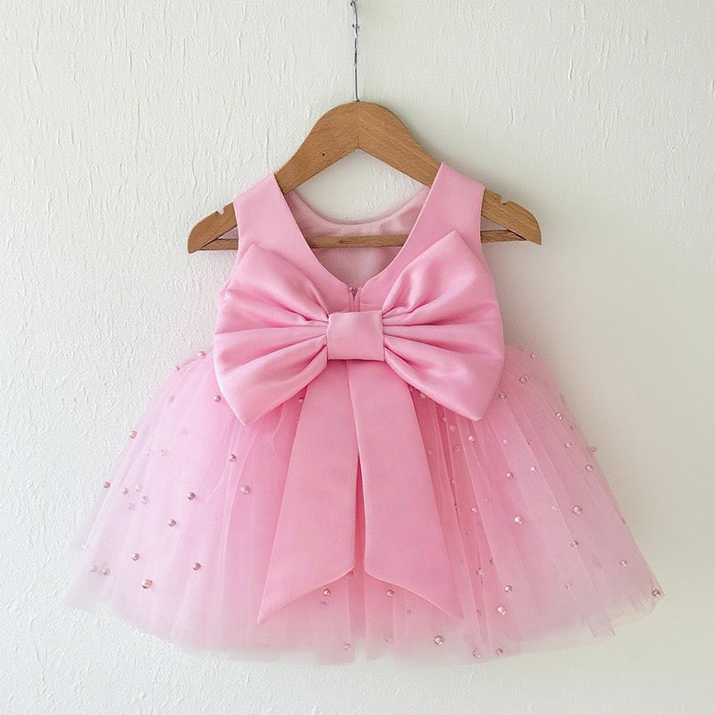 Children's Beauty Pageant Dress Fluffy Beads Princess Dress First Birthday Princess Dress