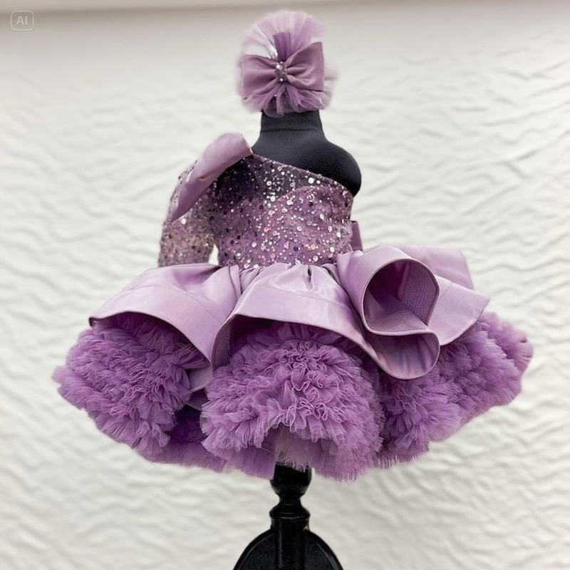 Baby Girl Dress Special Occasion First Birthday Dress Baby Girl Party Sequined Dress