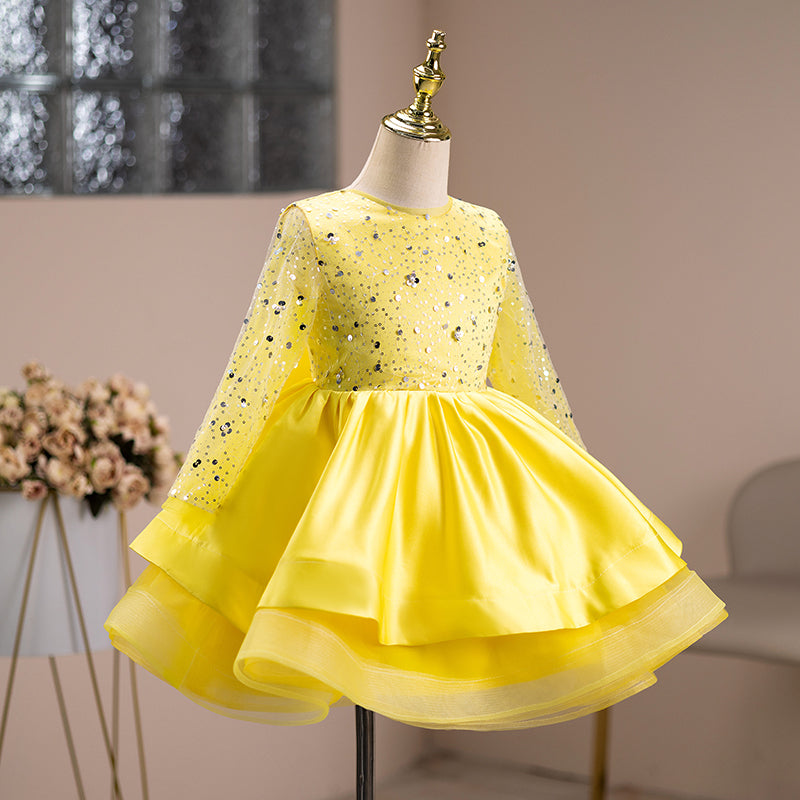 Cute Baby Girl  Sequin Dress Toddler Birthday Party Princess Dress