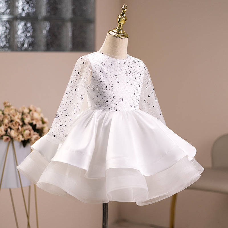 Cute Baby Girl  Sequin Dress Toddler Birthday Party Princess Dress