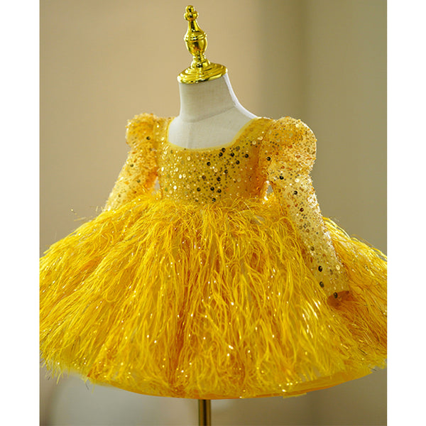 Baby Cute Girl Pageant Dress Toddler First Birthday Party Princess Dress