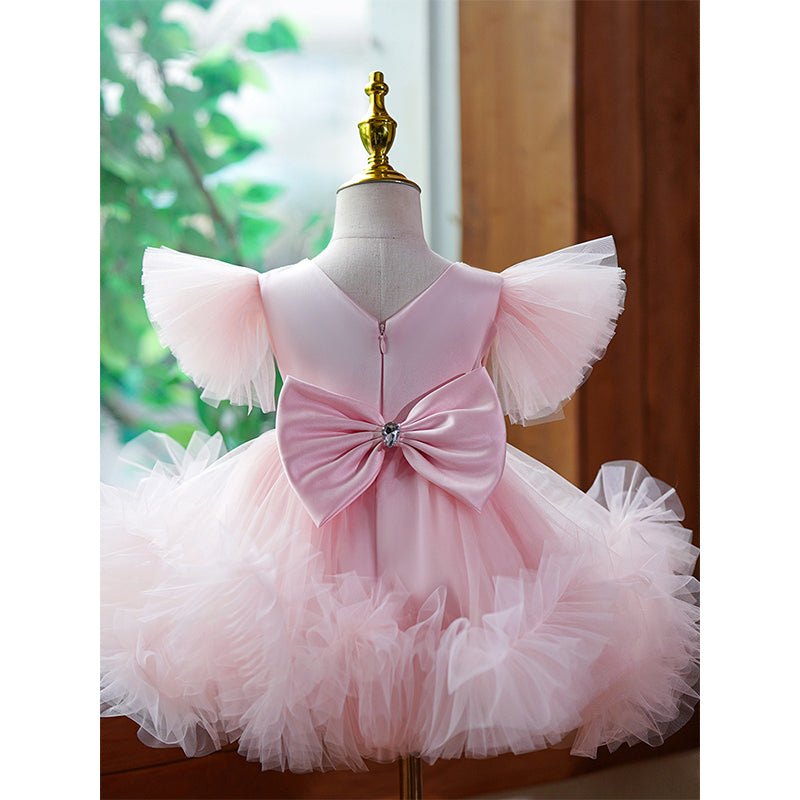 Baby Girl and Toddler Birthday Butterfly  Prom Dress Puffy Princess Dress