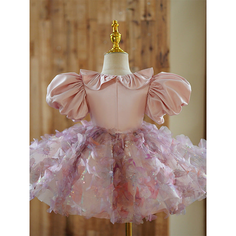 Elegant Cute Baby Girl Beauty Pageant  Dress Toddler First Communion Princess Dress
