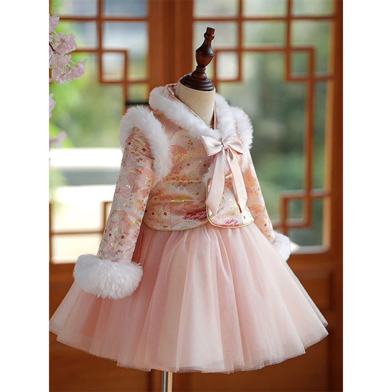 Cute Baby Girl Winter Puffy Dress Toddler Birthday Christmas Princess Dress, Pink / 1-2 Years (90cm) Cute Baby Girl Winter Puffy Dress Toddler Birthday Christmas Princess Dress, Pink / 1-2 Years (90cm)