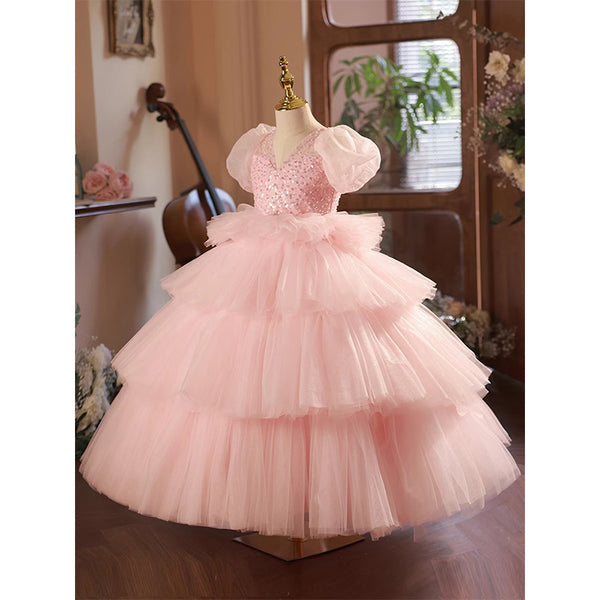 Cute Baby Girl Beauty Pageant Puffy Dress Toddler Birthday Christmas Princess Dress