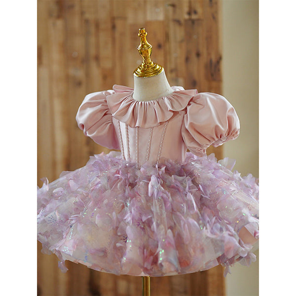 Elegant Cute Baby Girl Beauty Pageant  Dress Toddler First Communion Princess Dress