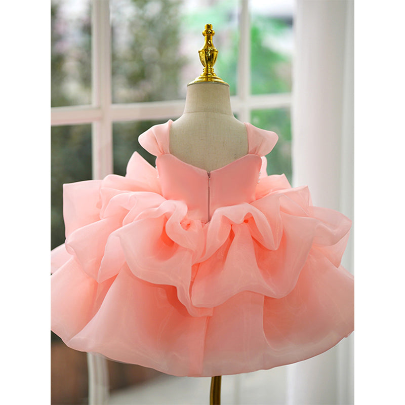 Luxurious Baby Girl Flower Fluffy Dress Toddler Pageant Birthday Princess Dress