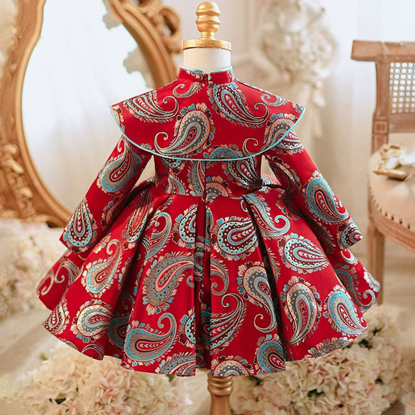 Baby Girls Embroidery Beauty Pageant Dresses Toddler Birthday Party Princess Dress