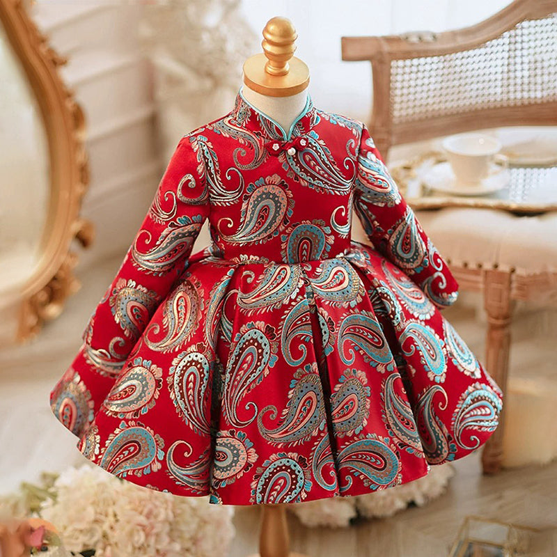 Baby Girls Embroidery Beauty Pageant Dresses Toddler Birthday Party Princess Dress