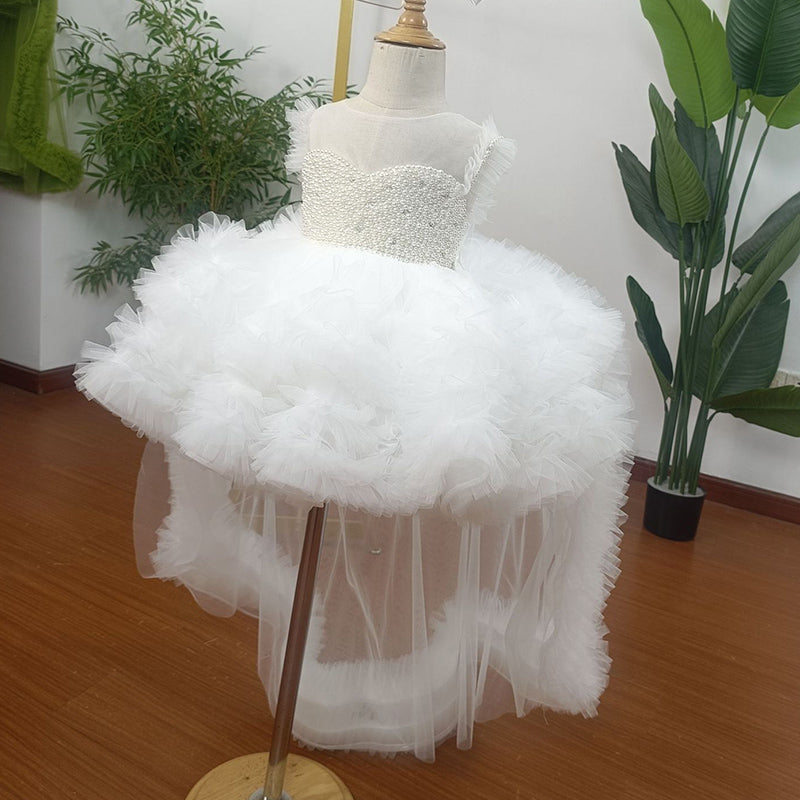Luxurious Baby Girl  Fluffy Dress Costumes Dress Toddler Birthday Princess Dress