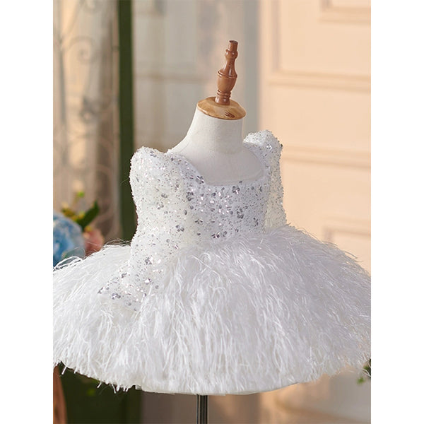 Cute Baby Girl Christmas Dress Toddler Pageant First Communion Princess Dress