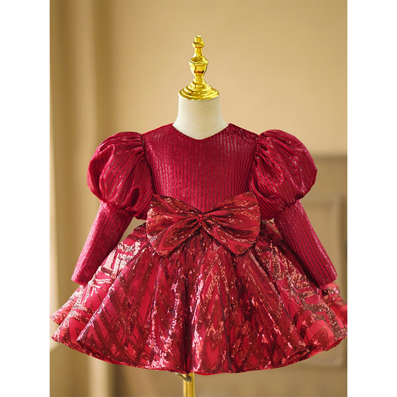 Cute Baby Girl Puffy Piano Pageant Dress Toddler Birthday Princess Dress