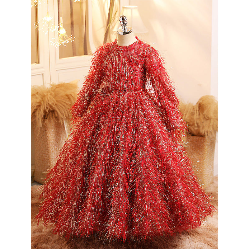 Cute Baby Girl Winter Dress Toddler Birthday Christmas Princess Dress, Wine Red / 2-3 Years (100cm) Cute Baby Girl Winter Dress Toddler Birthday Christmas Princess Dress, Wine Red / 2-3 Years (100cm)