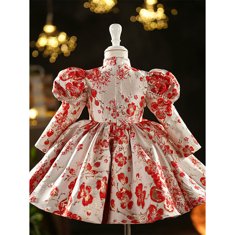 Winter Baby Girl Pageant Dress Toddler First Birthday Party Christmas  Princess Dress