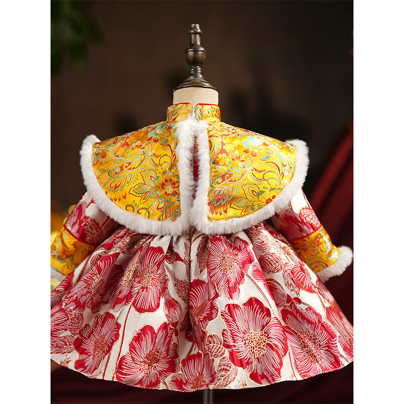Winter Baby Girl Christmas Dress Toddler Pageant Birthday Party Princess Dress