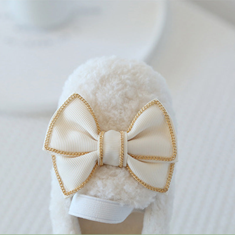 Winter Baby Girl Butterfly Fluffy Princess Shoes