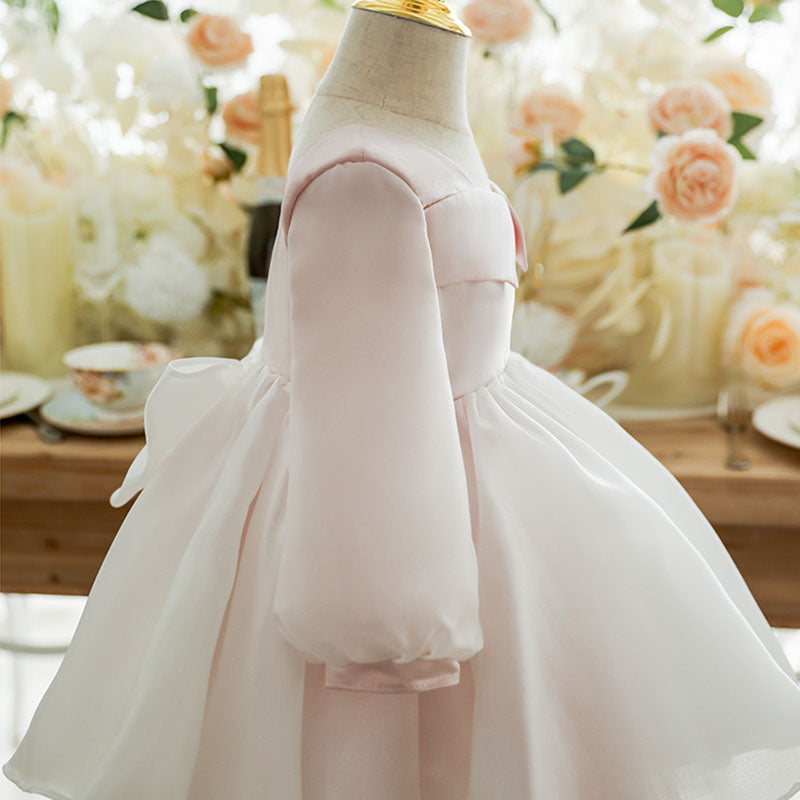 Pink Square Neck Elegant Princess Dress