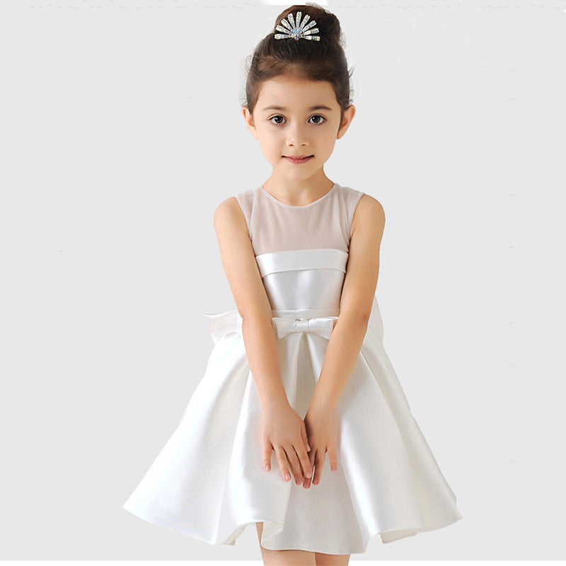 Baby Girl Princess Dress Summer Sleeveless Textured Fluffy Birthday Party Dress