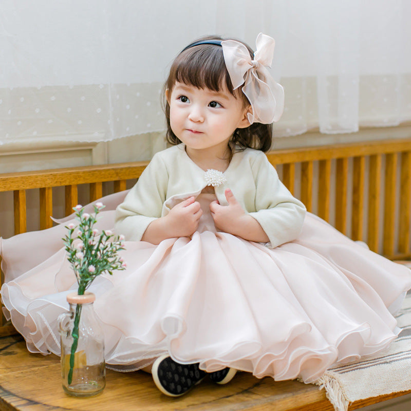 Baby Girl Peincess Dress Summer Cute Elegant Puffy Birthday Party Dress