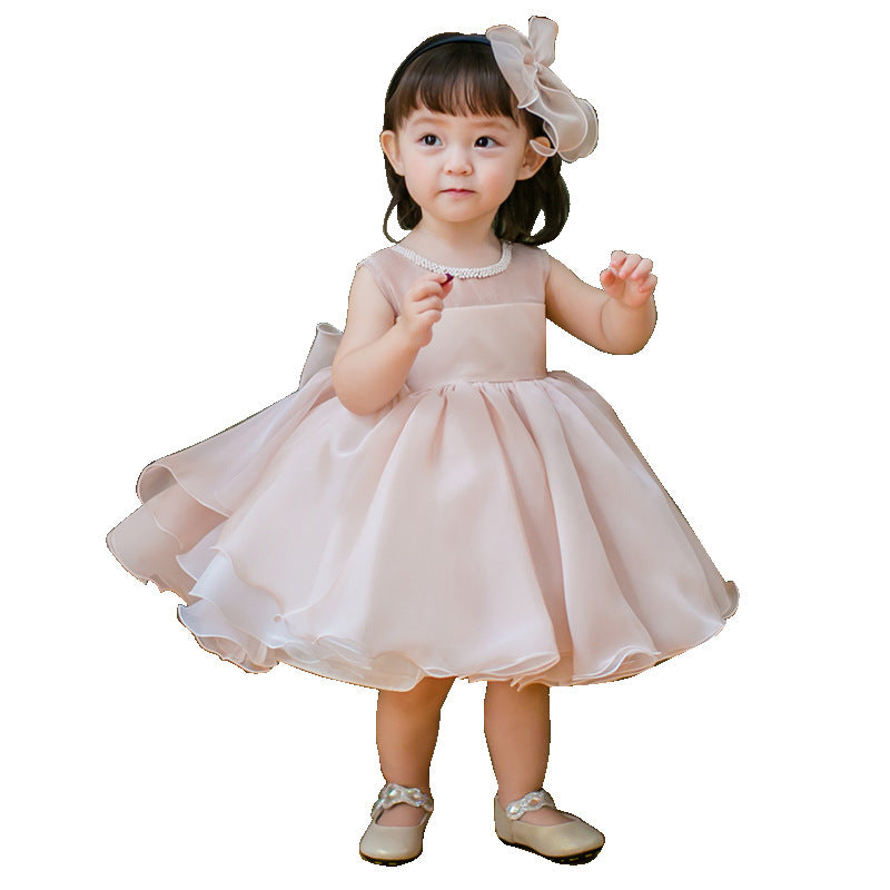 Baby Girl Peincess Dress Summer Cute Elegant Puffy Birthday Party Dress