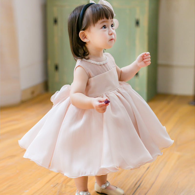 Baby Girl Peincess Dress Summer Cute Elegant Puffy Birthday Party Dress