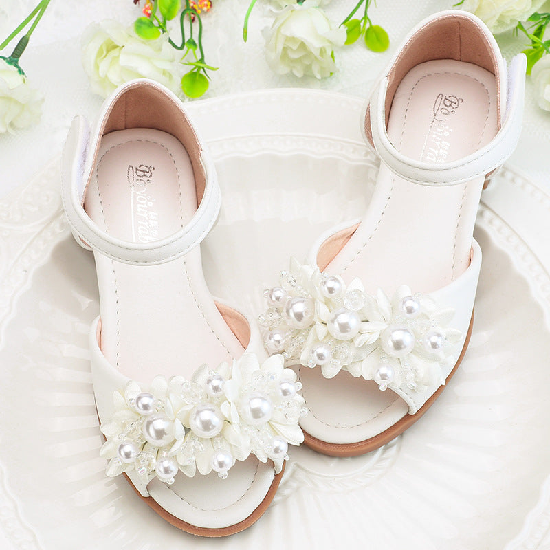 Summer Girls Cozy Bow Pearl  Princess Sandal