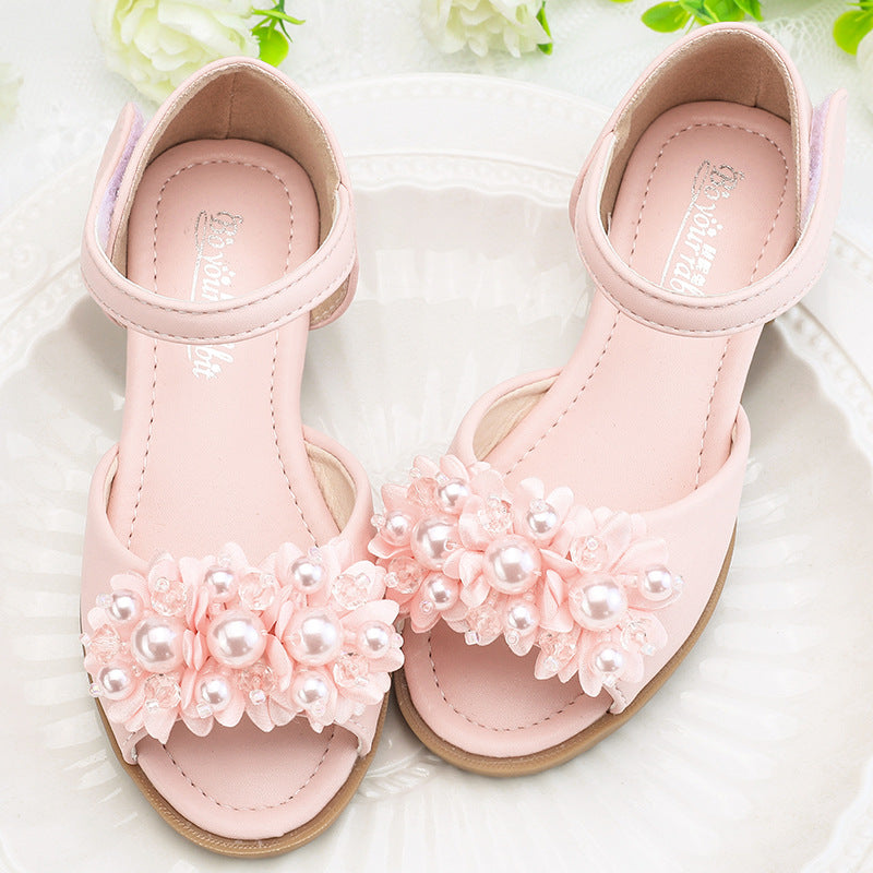 Summer Girls Cozy Bow Pearl  Princess Sandal