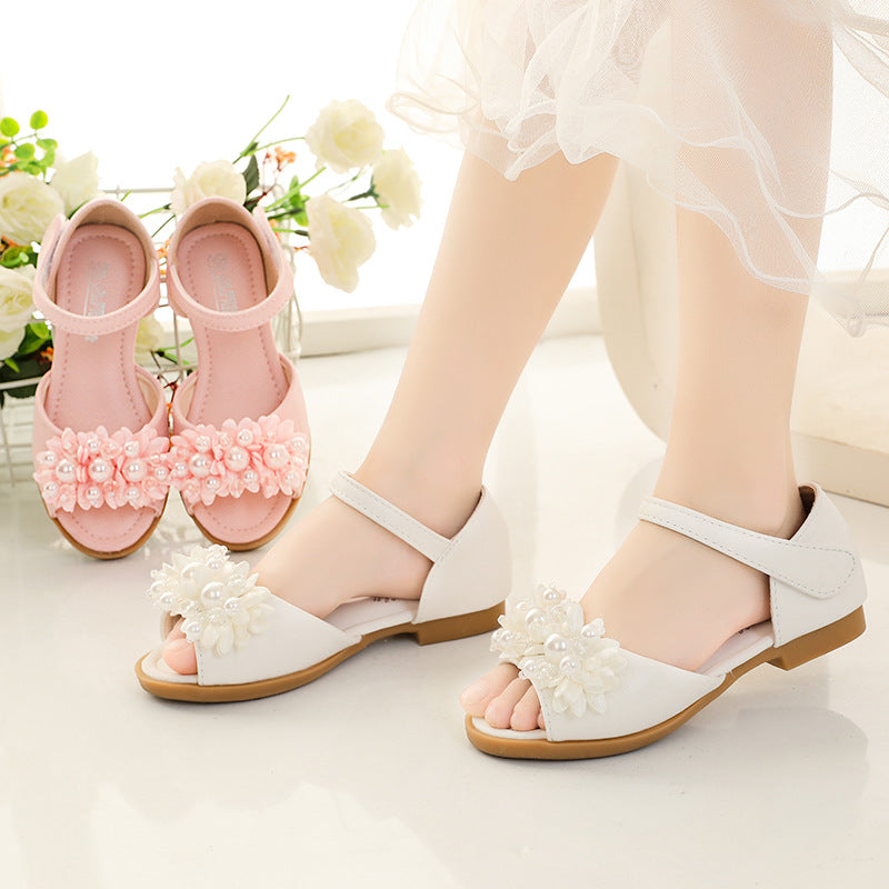 Summer Girls Cozy Bow Pearl  Princess Sandal