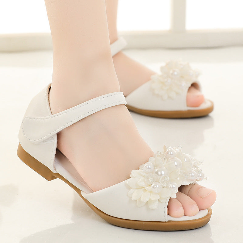 Summer Girls Cozy Bow Pearl  Princess Sandal