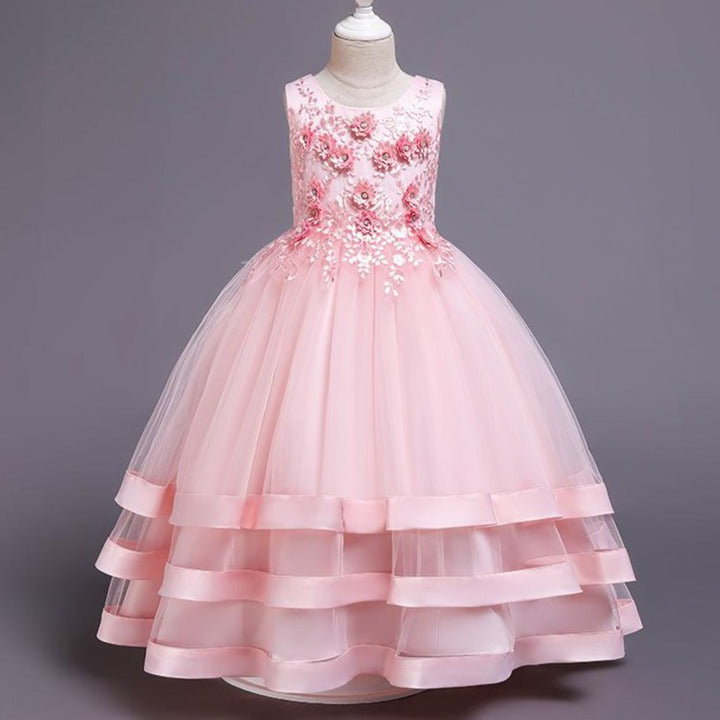 Baby Girl Pincess Dress Cute Fluffy Flower Girl Dress Birthday Party Pageant Dress