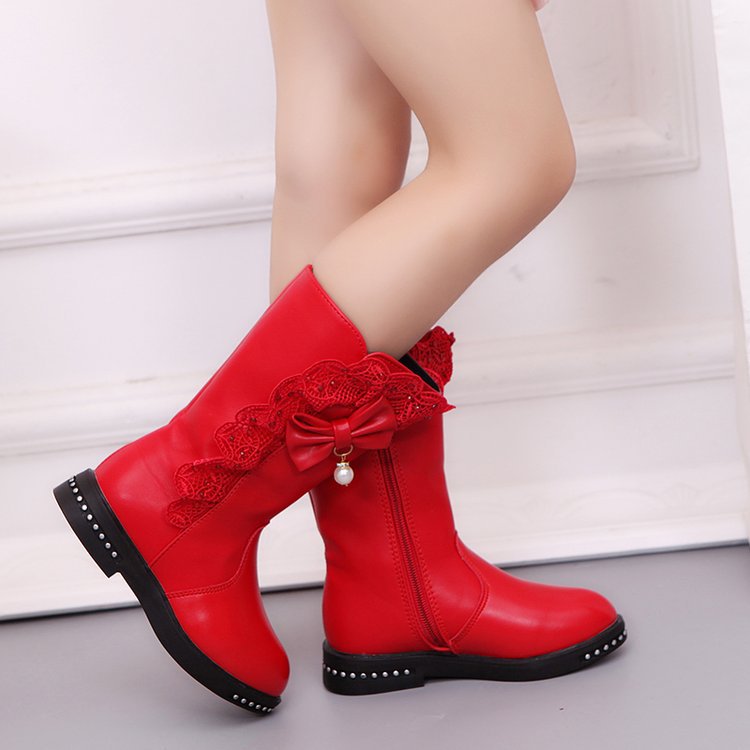 Elegant Girls Bow Princess Boots