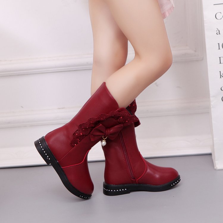 Elegant Girls Bow Princess Boots