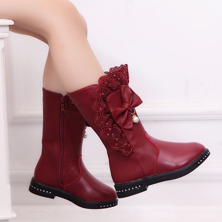 Elegant Girls Bow Princess Boots